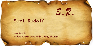 Suri Rudolf névjegykártya