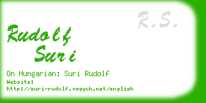 rudolf suri business card